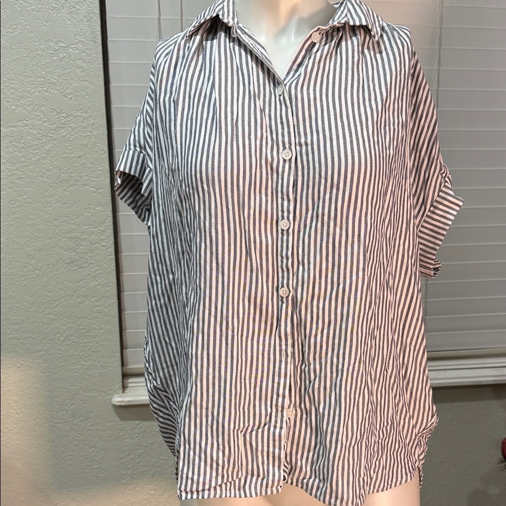 Madewell Striped Button-Up oversize Shirt